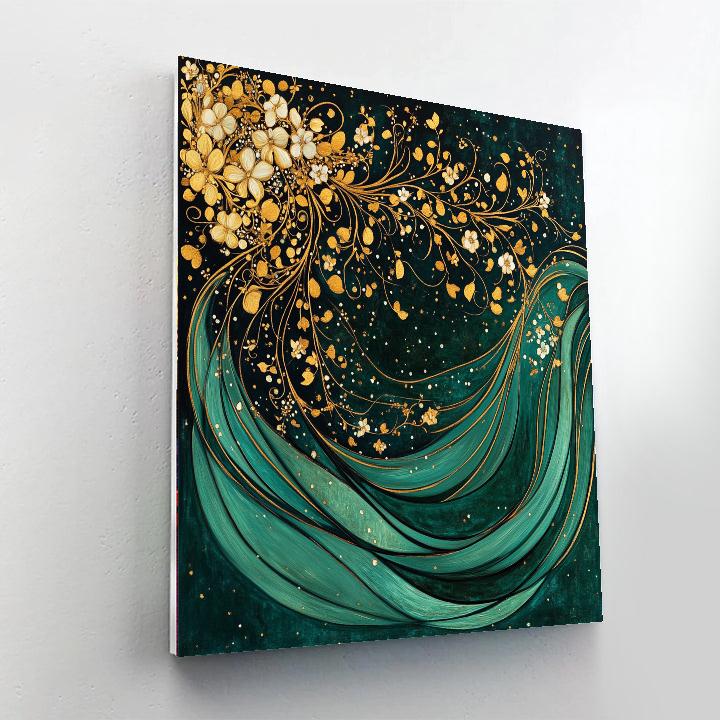 Gustav Klimt Inspired Ornate Floral Garden paint by number