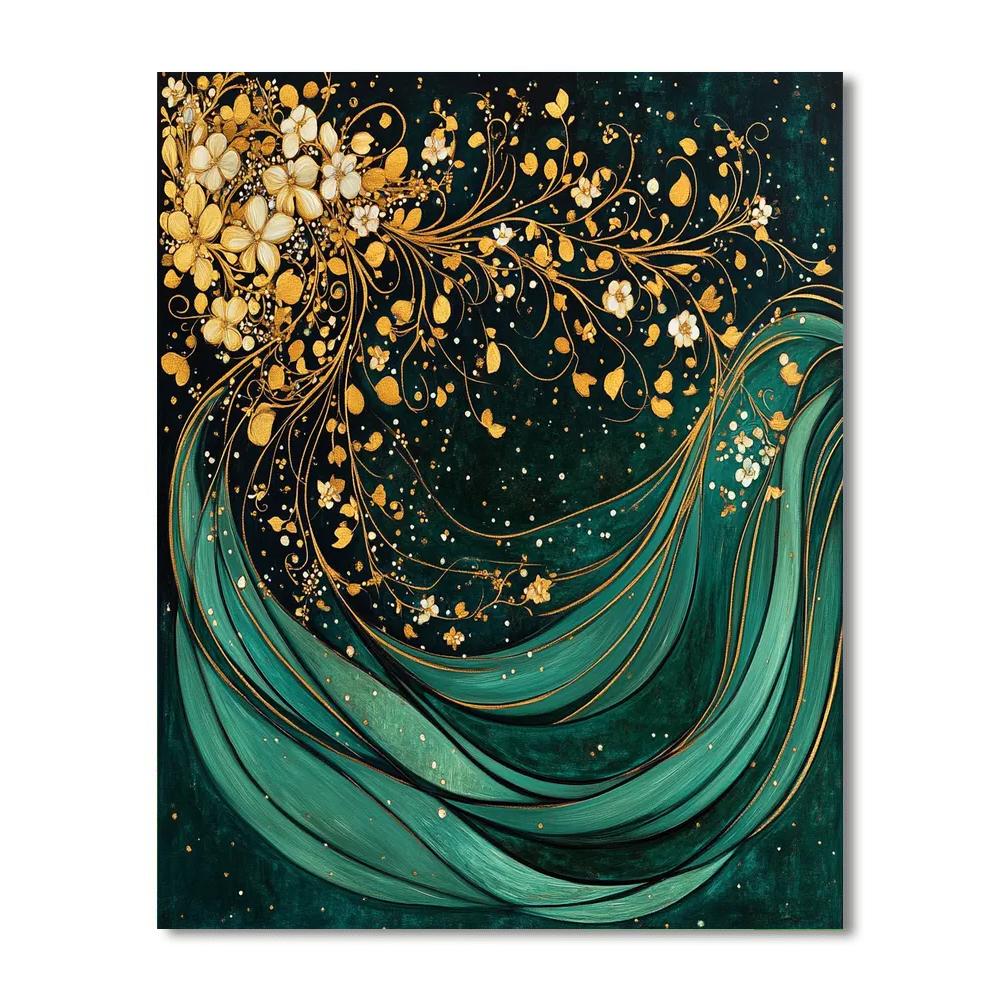 Gustav Klimt Inspired Ornate Floral Garden paint by number