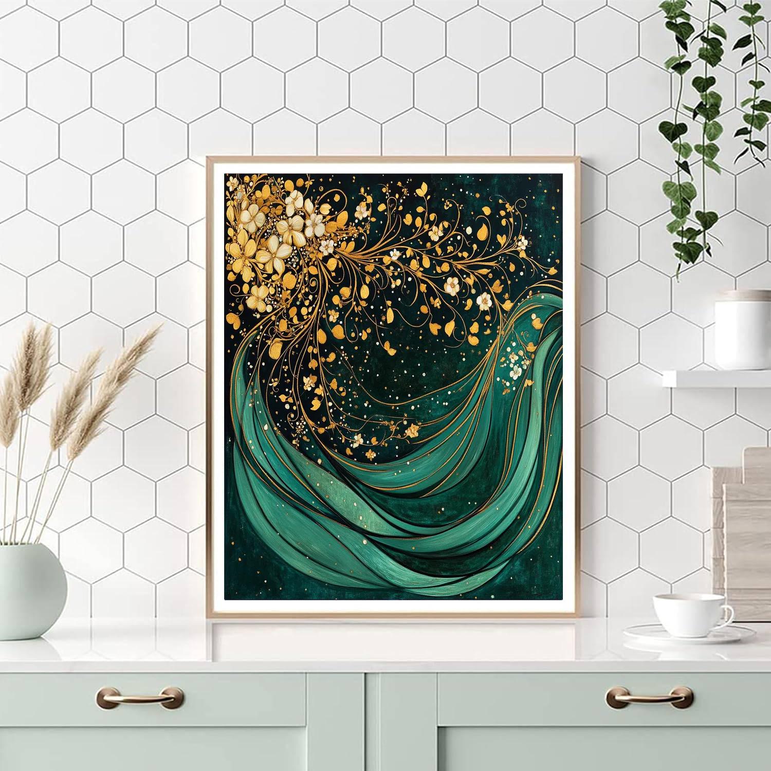 Gustav Klimt Inspired Ornate Floral Garden paint by number