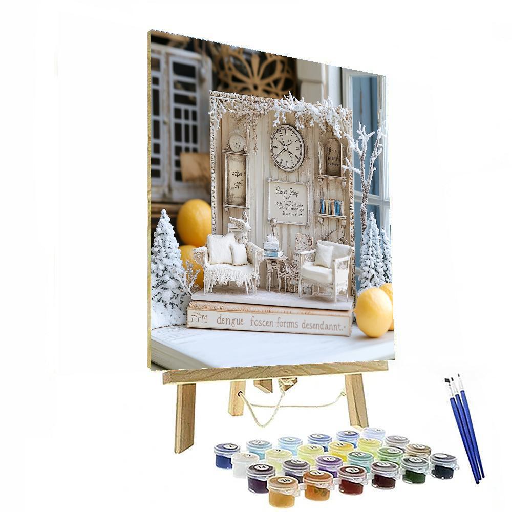 Dali Inspired Surreal Desert Dreamscape Number painting