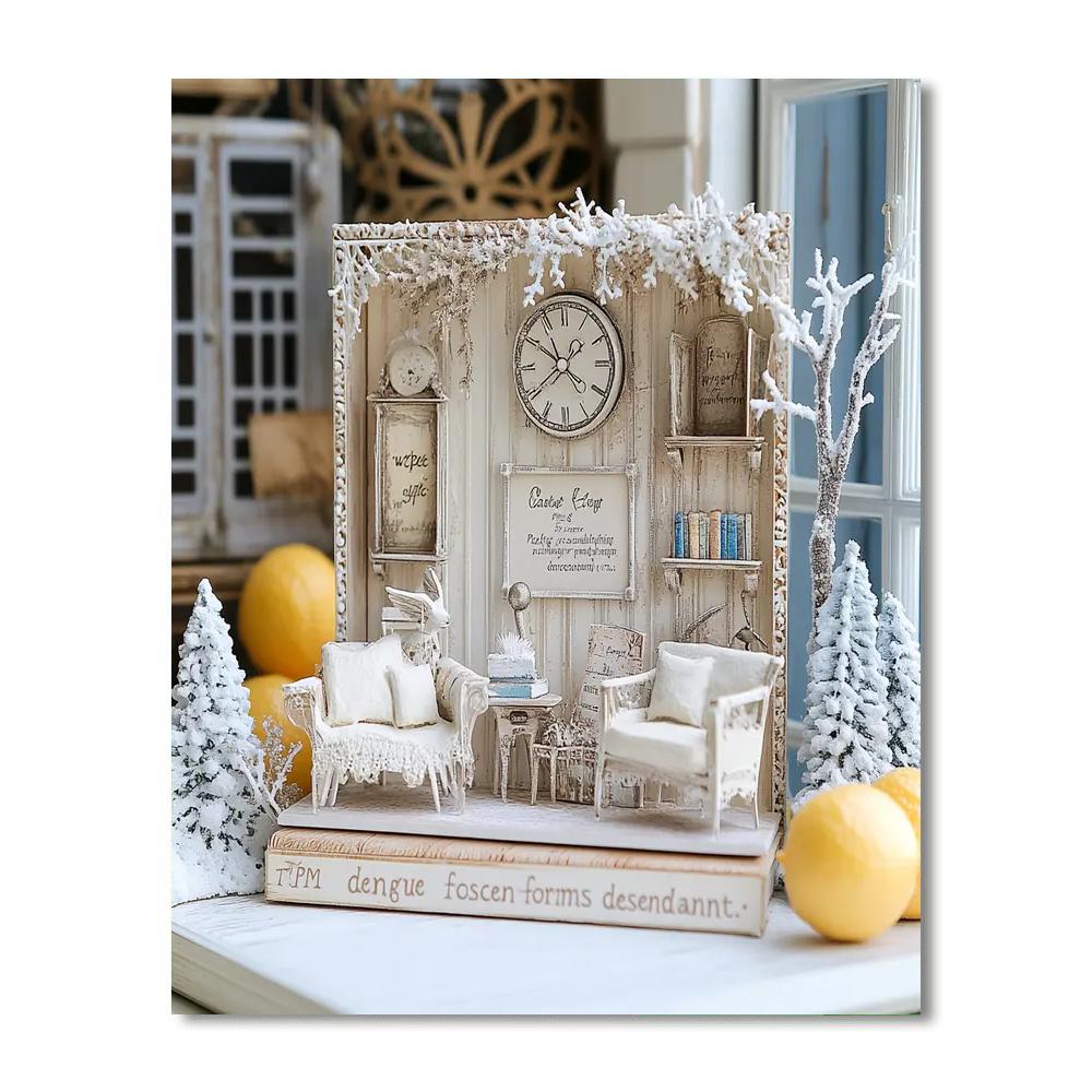 Dali Inspired Surreal Desert Dreamscape Number painting