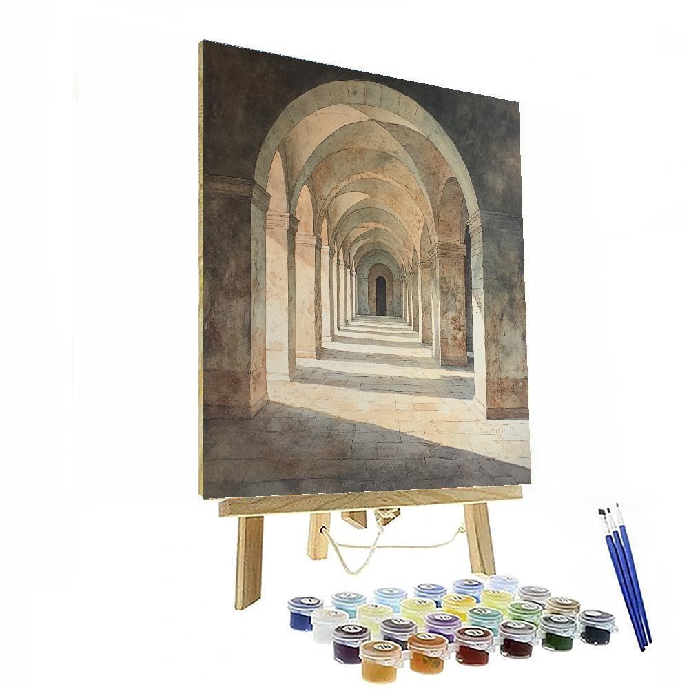 Leonardo Da Vinci Inspired Renaissance Architectural Study painting number kit