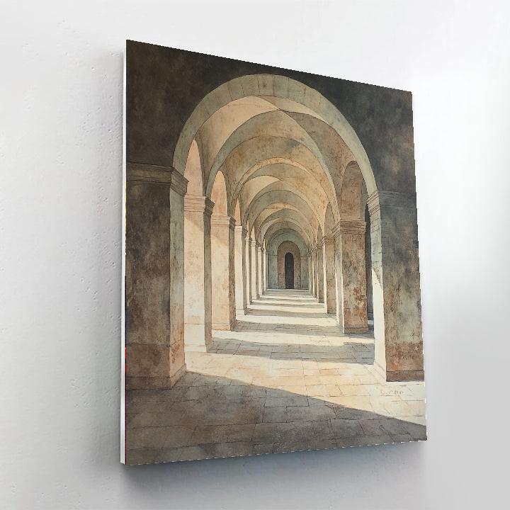 Leonardo Da Vinci Inspired Renaissance Architectural Study painting number kit