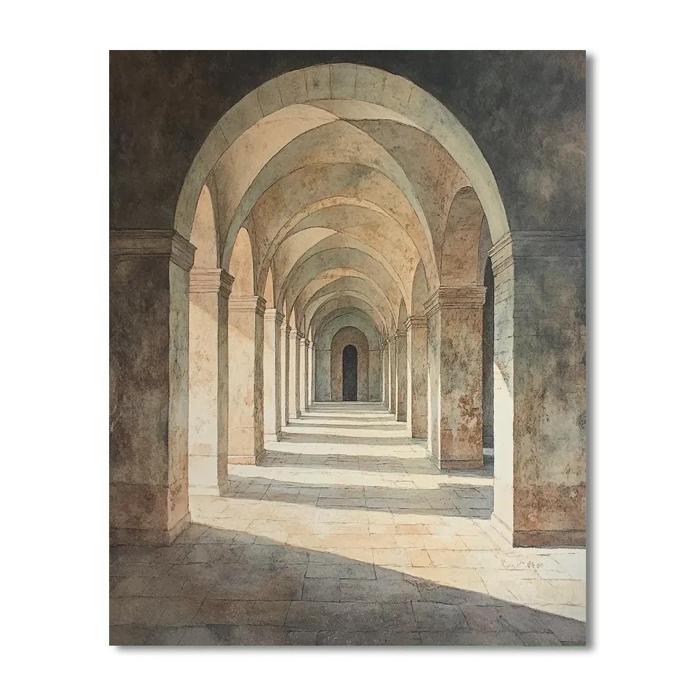 Leonardo Da Vinci Inspired Renaissance Architectural Study painting number kit