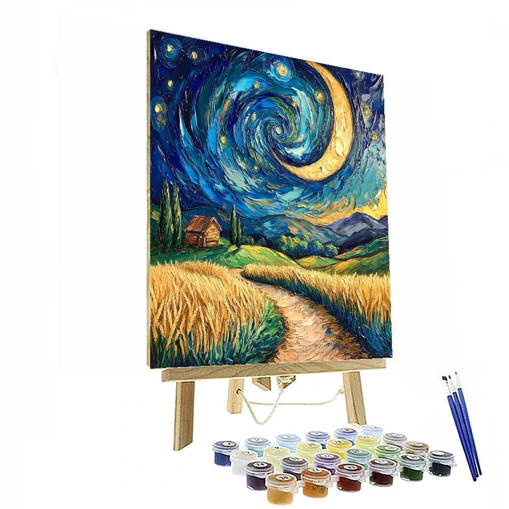 Van Gogh Inspired Starry Countryside Painting by numbers kit