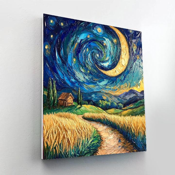 Van Gogh Inspired Starry Countryside Painting by numbers kit