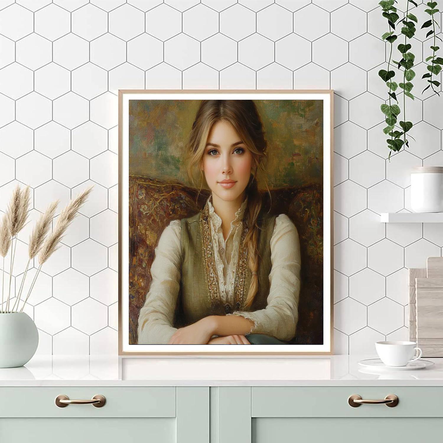 Leonardo Da Vinci Inspired Renaissance Portrait Numbered painting kits