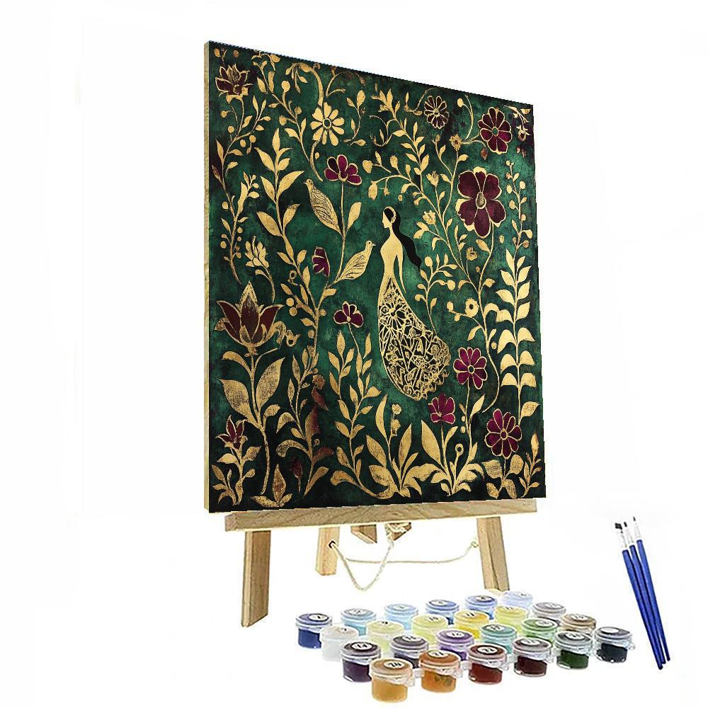 Gustav Klimt Inspired Golden Garden Painting by numbers kit