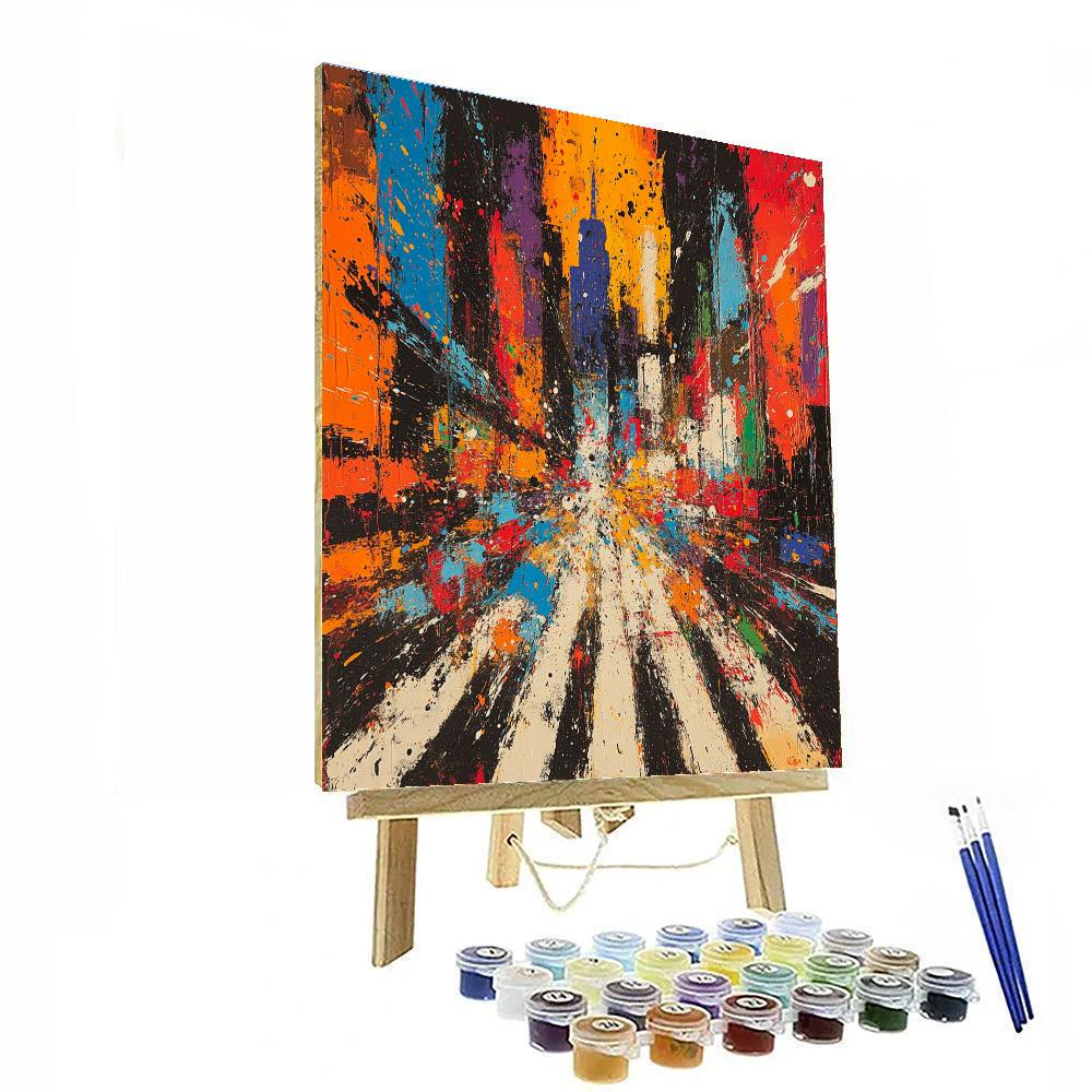 Jackson Pollock Inspired Urban Energy paint by numbers