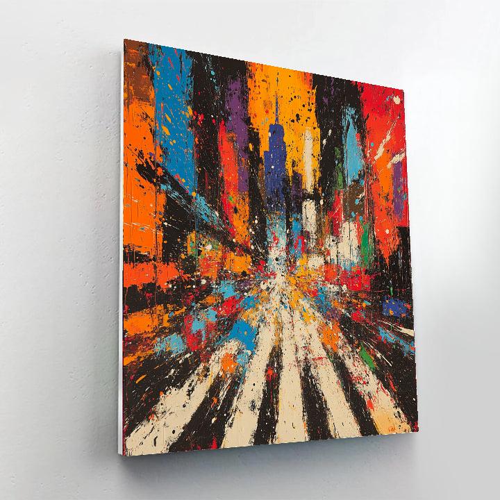 Jackson Pollock Inspired Urban Energy paint by numbers