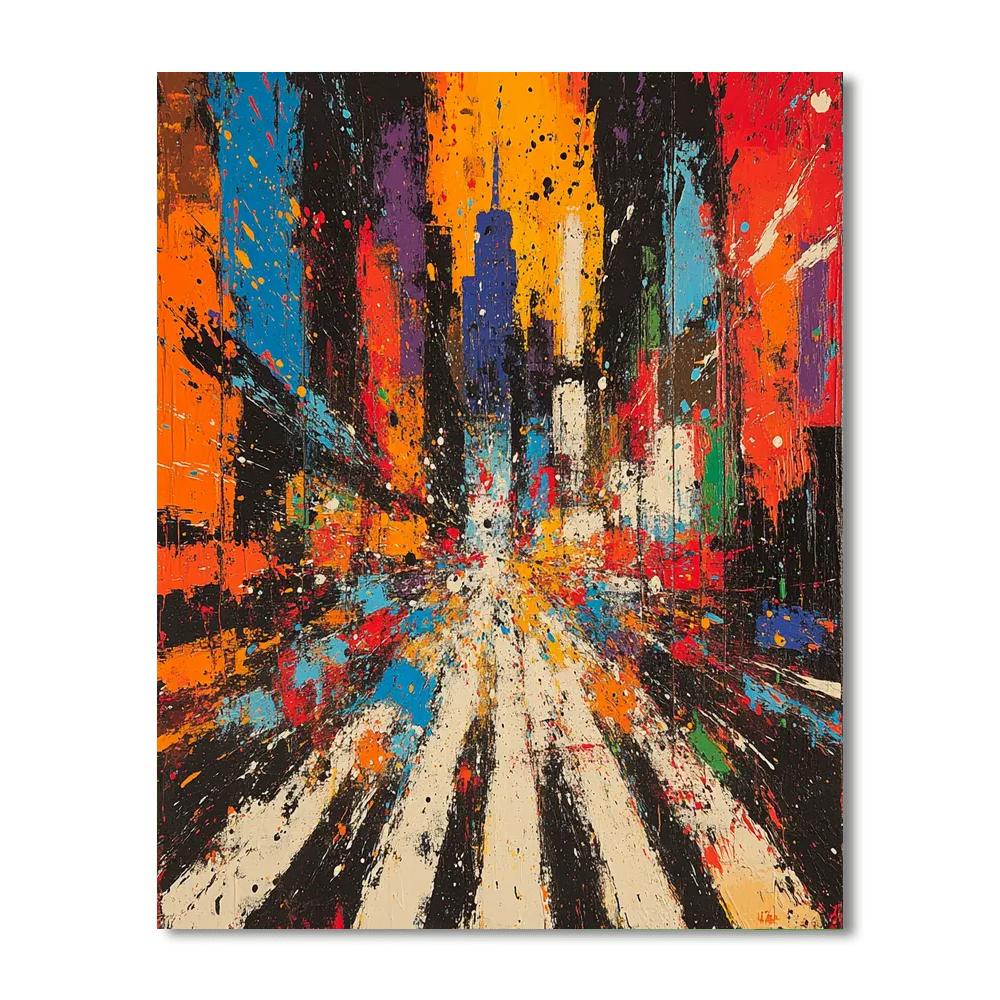 Jackson Pollock Inspired Urban Energy paint by numbers