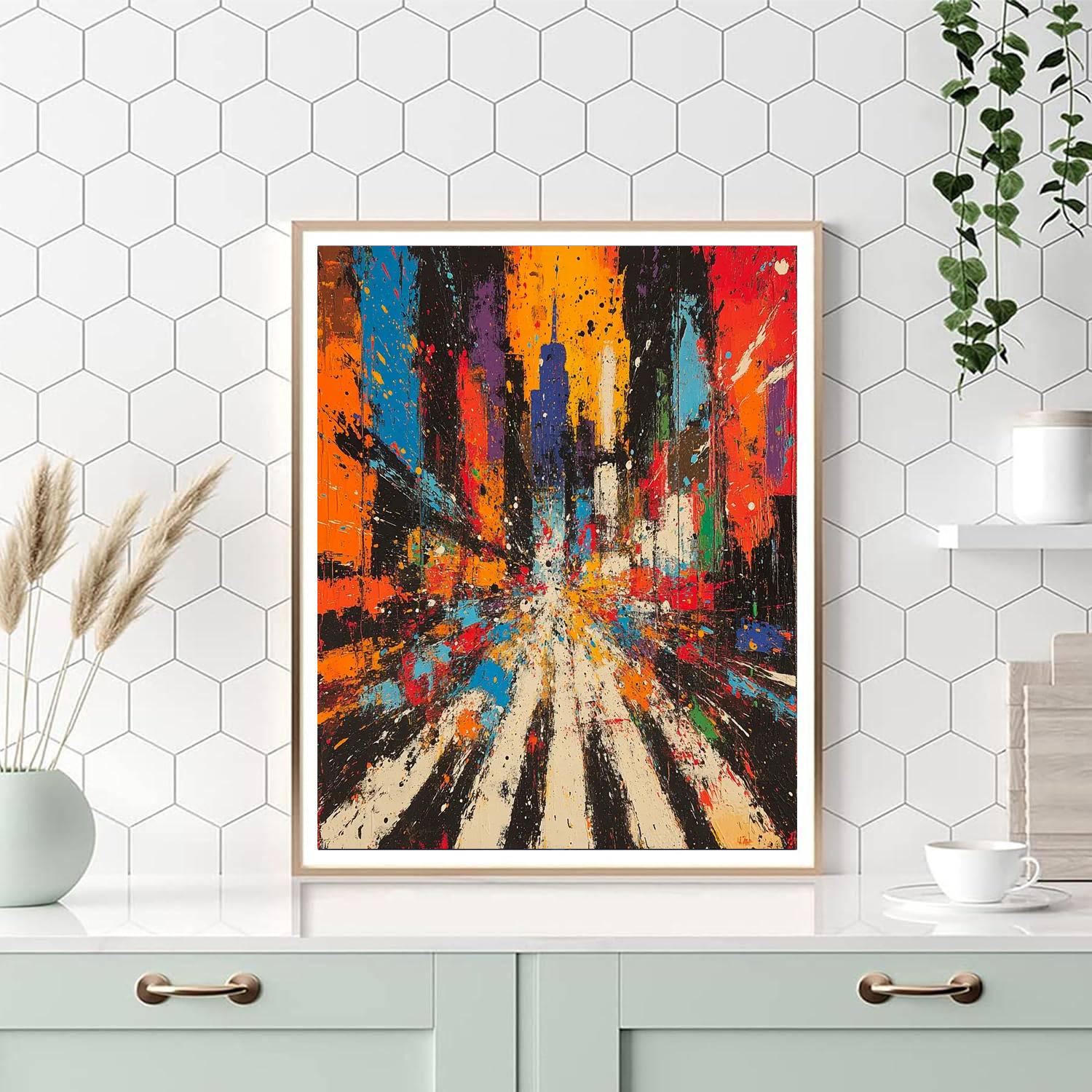 Jackson Pollock Inspired Urban Energy paint by numbers