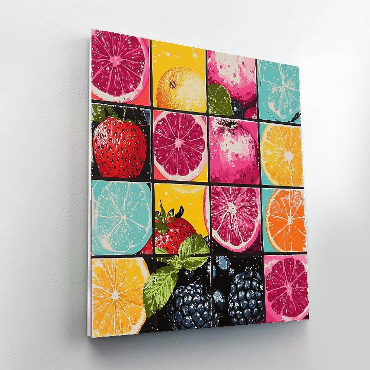 Andy Warhol Inspired Pop Fruit paint by color