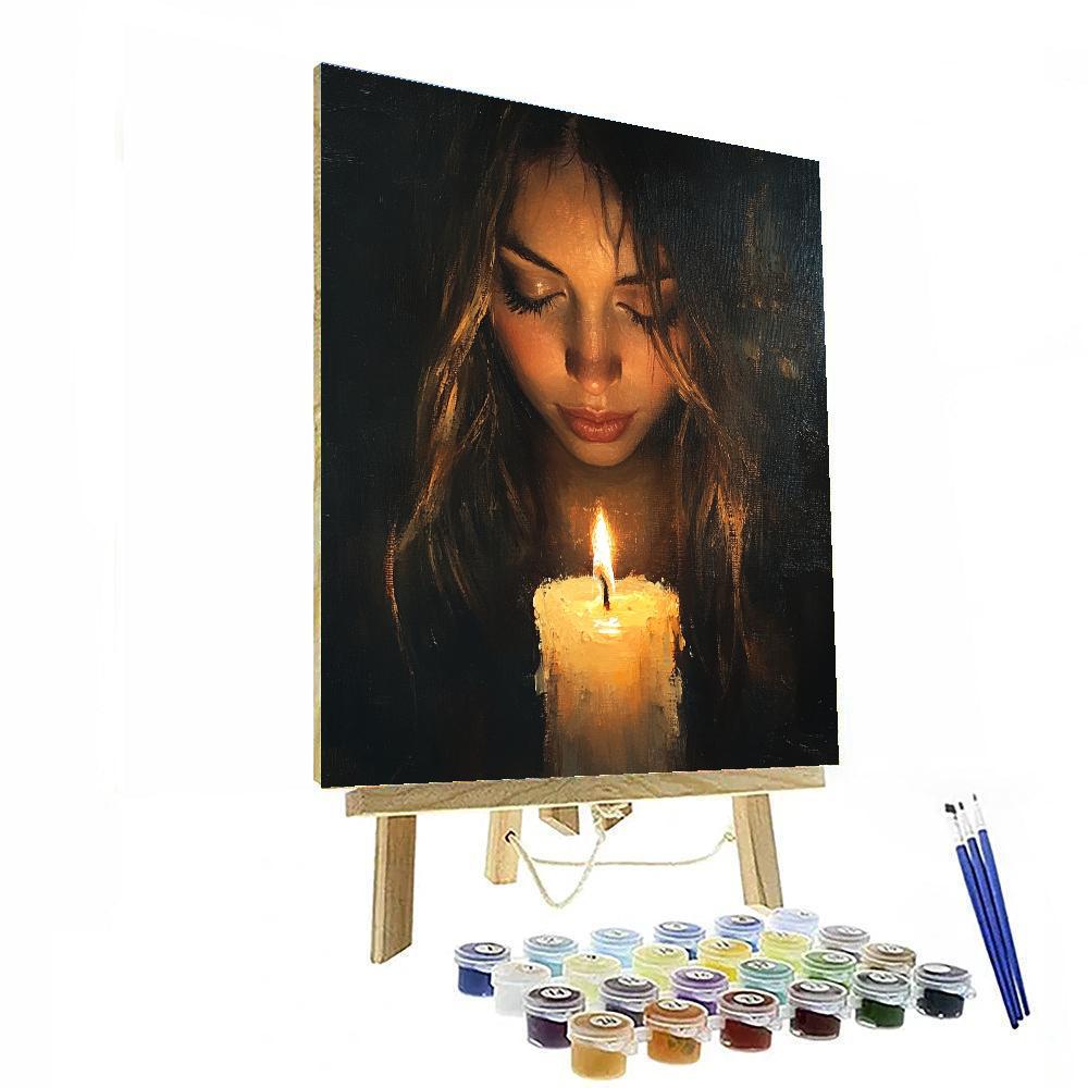 Rembrandt Inspired Candlelit Portrait paint by number