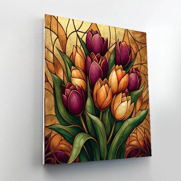 Klimt Inspired Ornate Tulips Paint by numbers kits