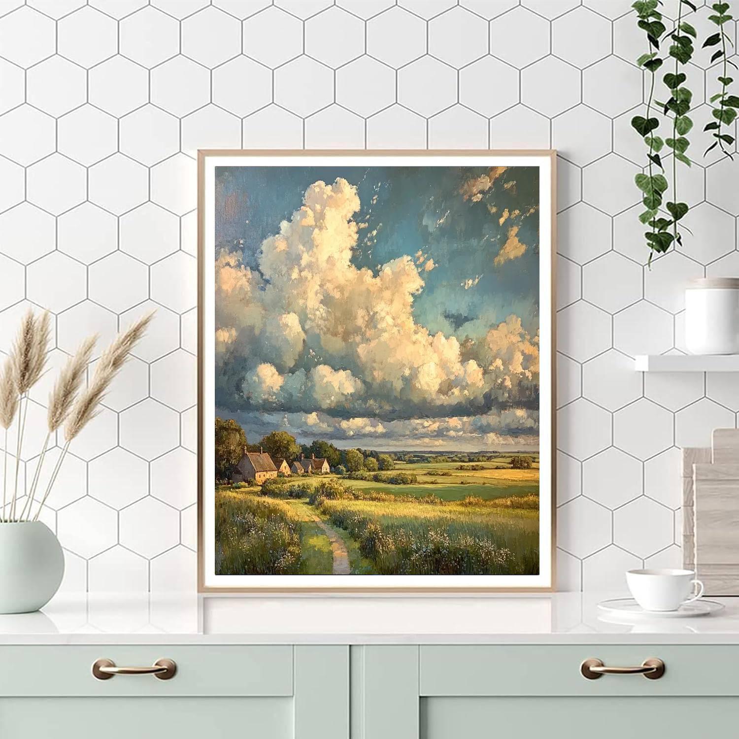 John Constable Inspired Countryside Clouds Paint by numbers kits