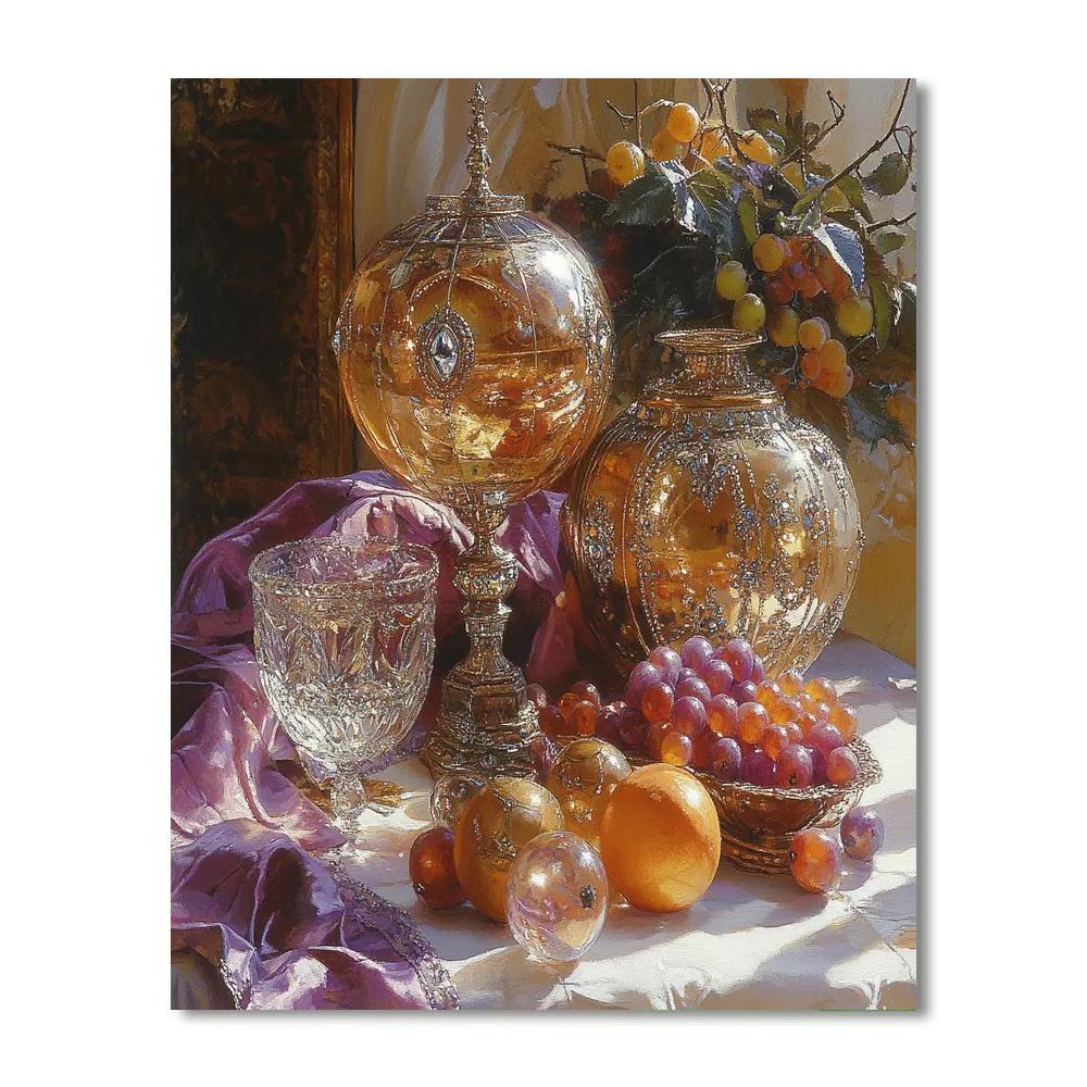 Van Eyck Inspired Jewel Box Still Life paint by number