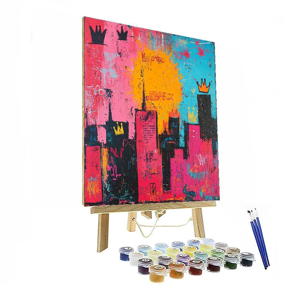 Basquiat Inspired Street Musicians paint by color