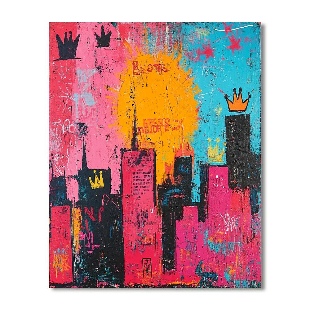 Basquiat Inspired Street Musicians paint by color