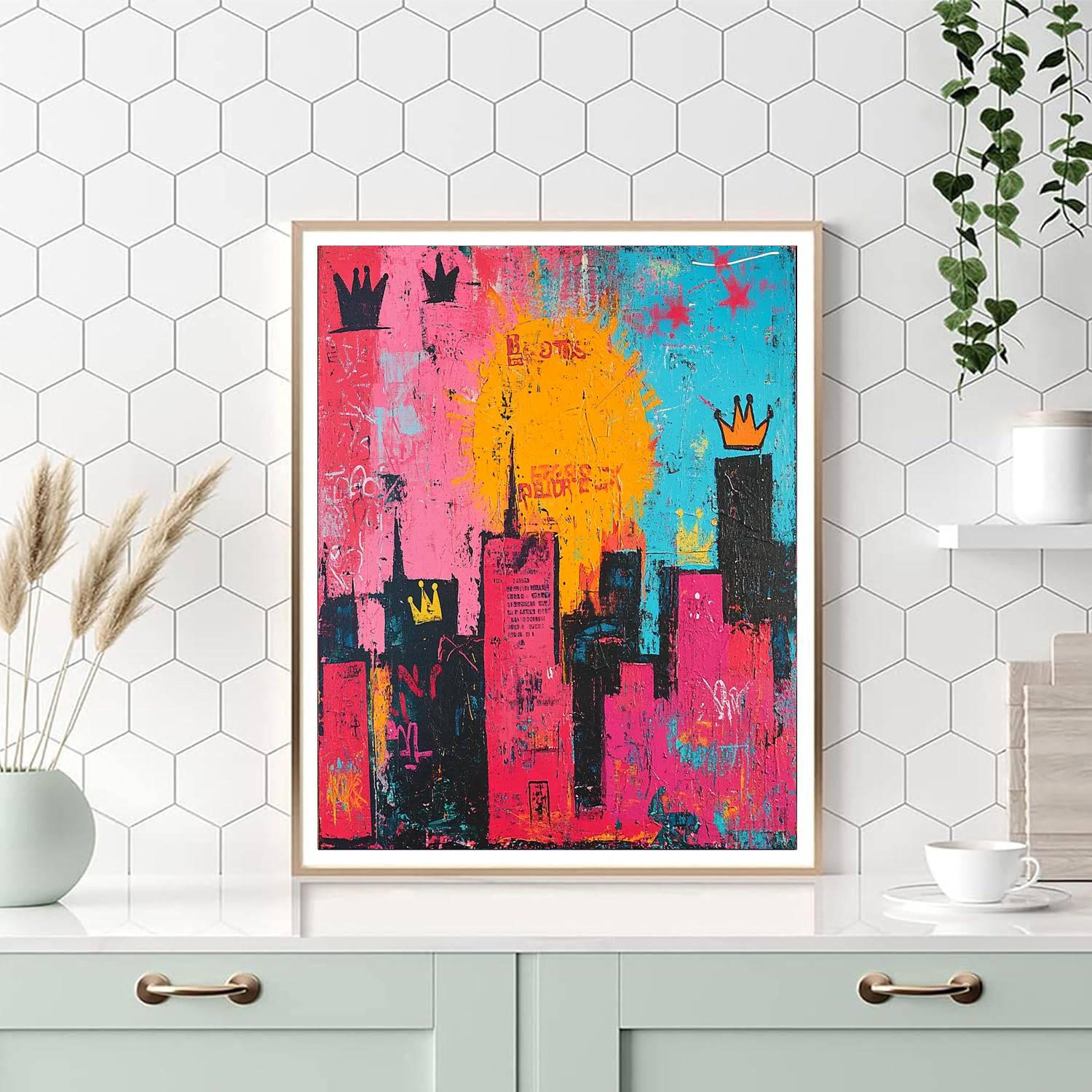 Basquiat Inspired Street Musicians paint by color