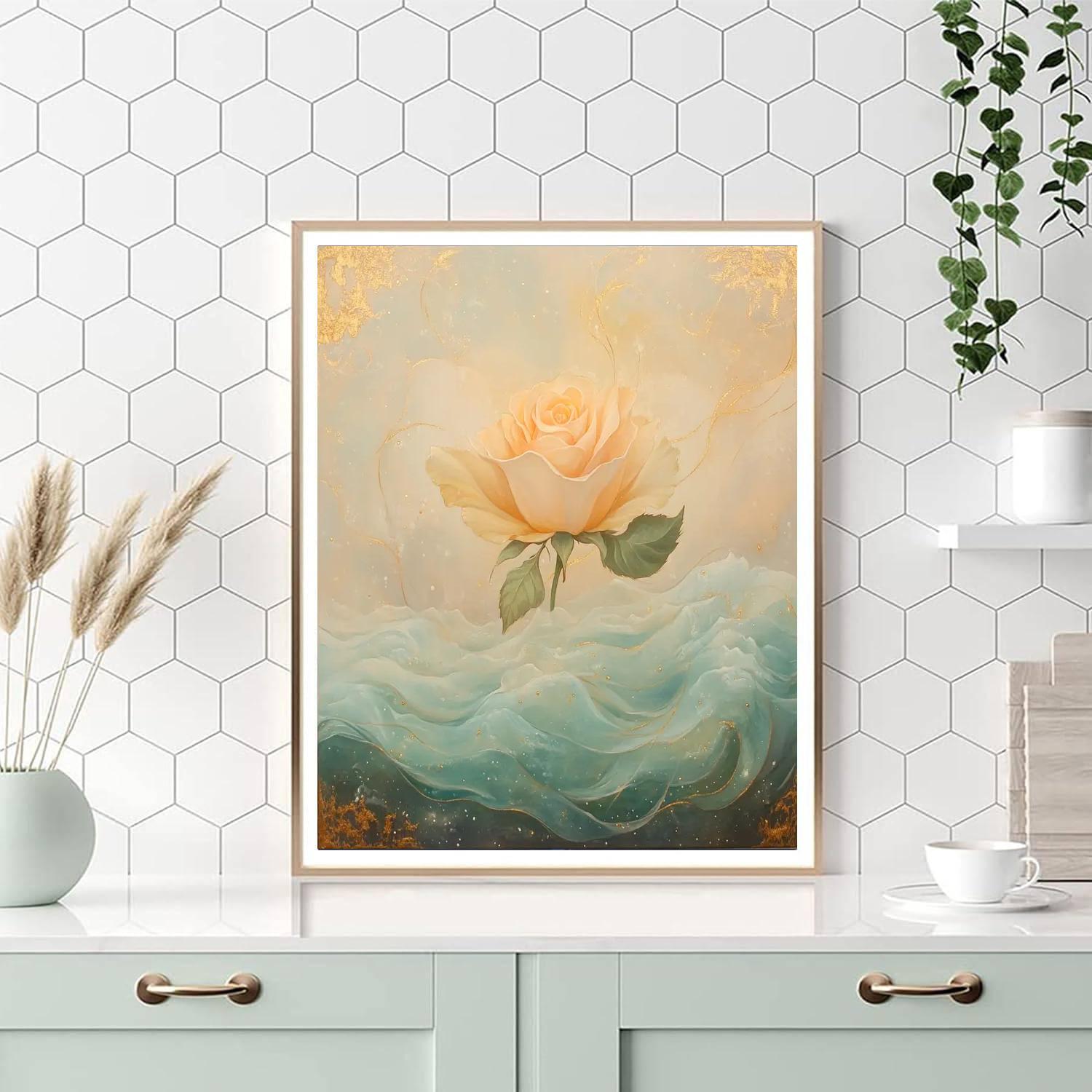 Botticelli Inspired Birth Of A Rose painting number kit