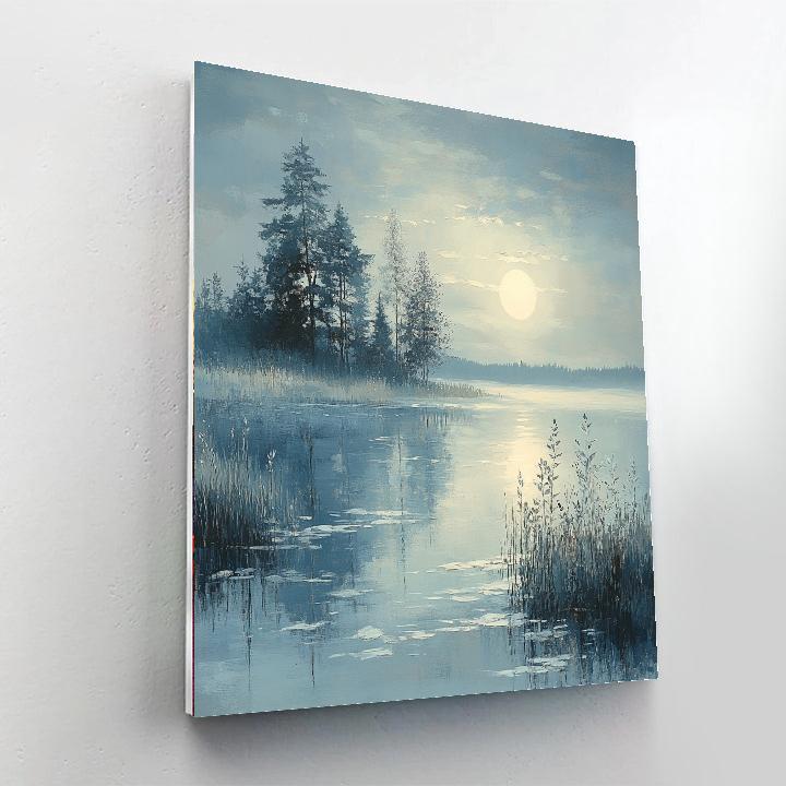 Whistler Inspired Moonlit Lake painting number kit