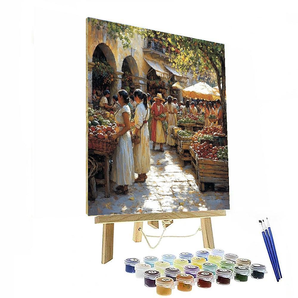 Bruegel Inspired Village Market painting number kit