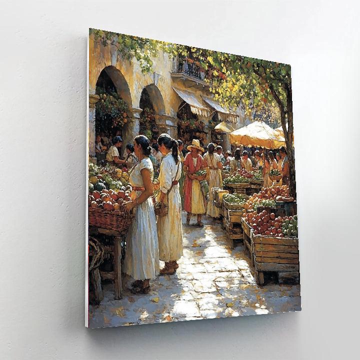 Bruegel Inspired Village Market painting number kit