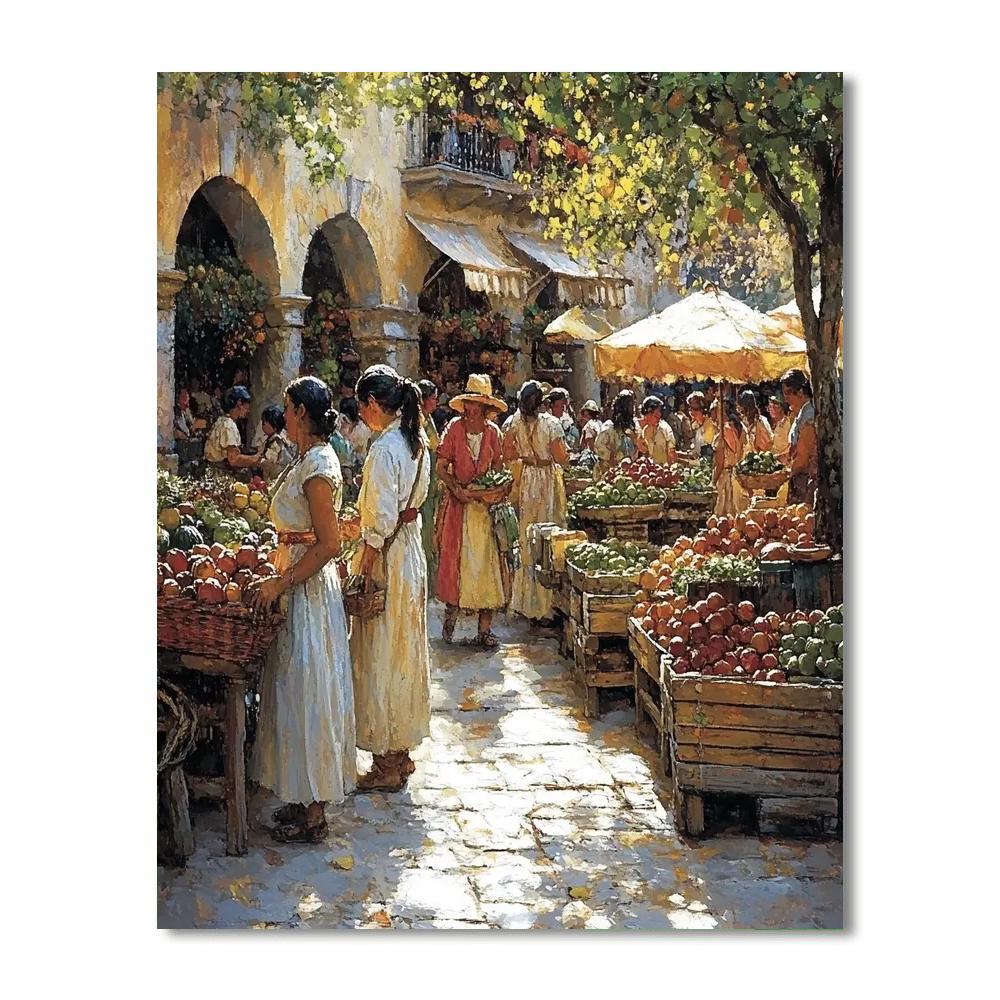 Bruegel Inspired Village Market painting number kit