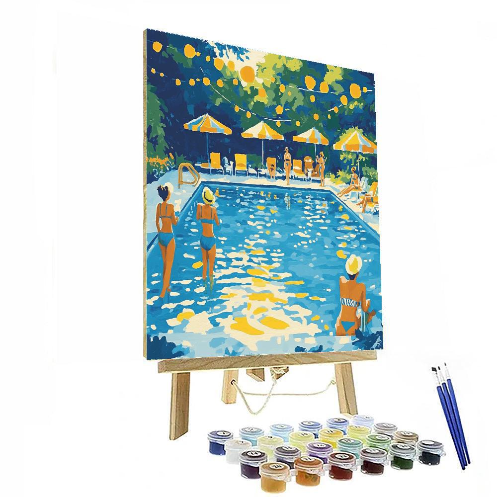 David Hockney Inspired Poolside Afternoon painting number kit