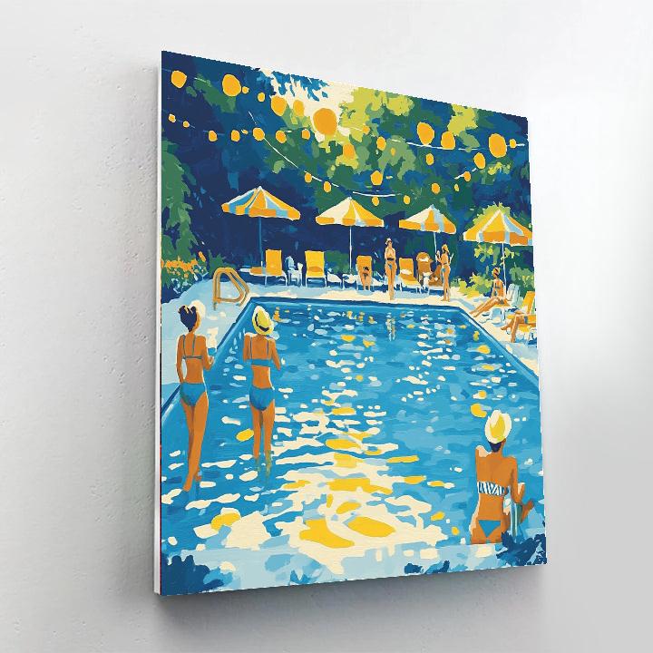 David Hockney Inspired Poolside Afternoon painting number kit