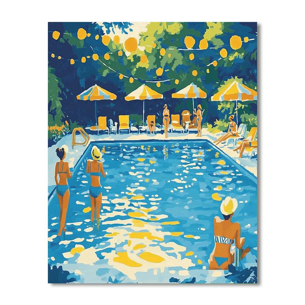 David Hockney Inspired Poolside Afternoon painting number kit