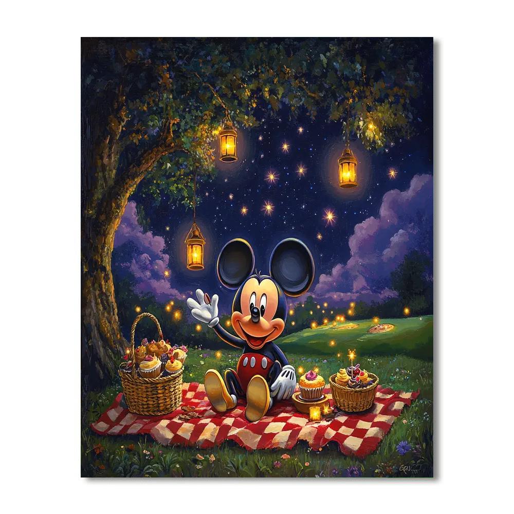 Mickey Mouse Starlit Picnic painting number kit