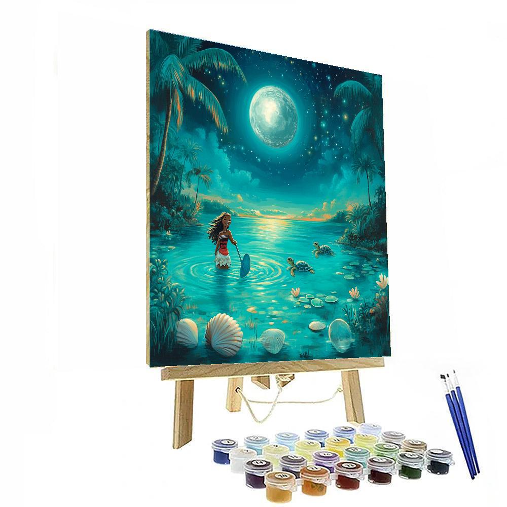 Moana Moonlit Lagoon painting number kit