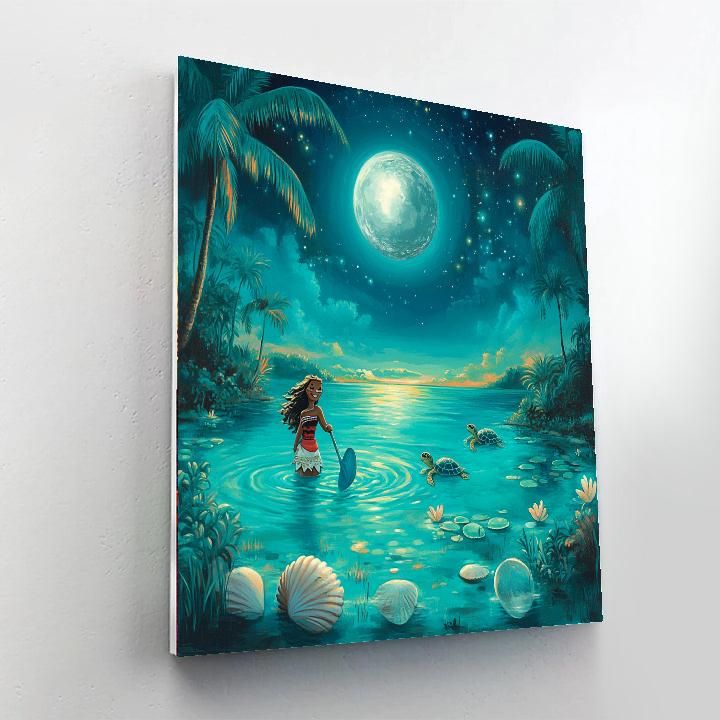 Moana Moonlit Lagoon painting number kit
