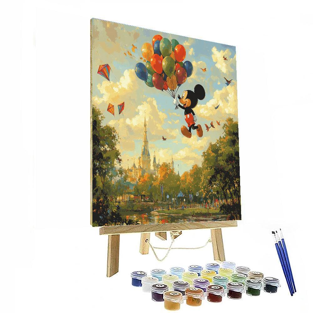 Mickey Mouse Balloon Adventure DIY paint by numbers