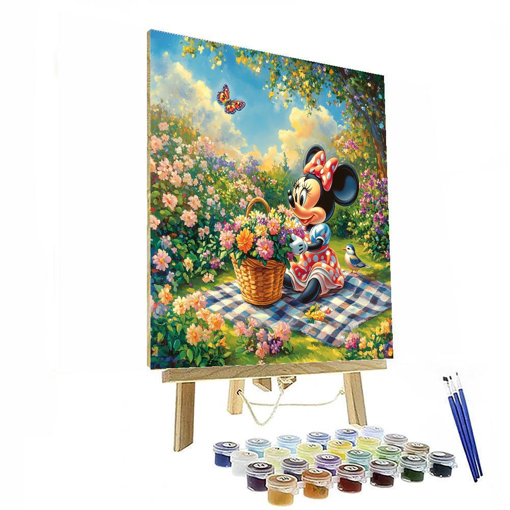Minnie Mouse Garden Picnic painting number kit