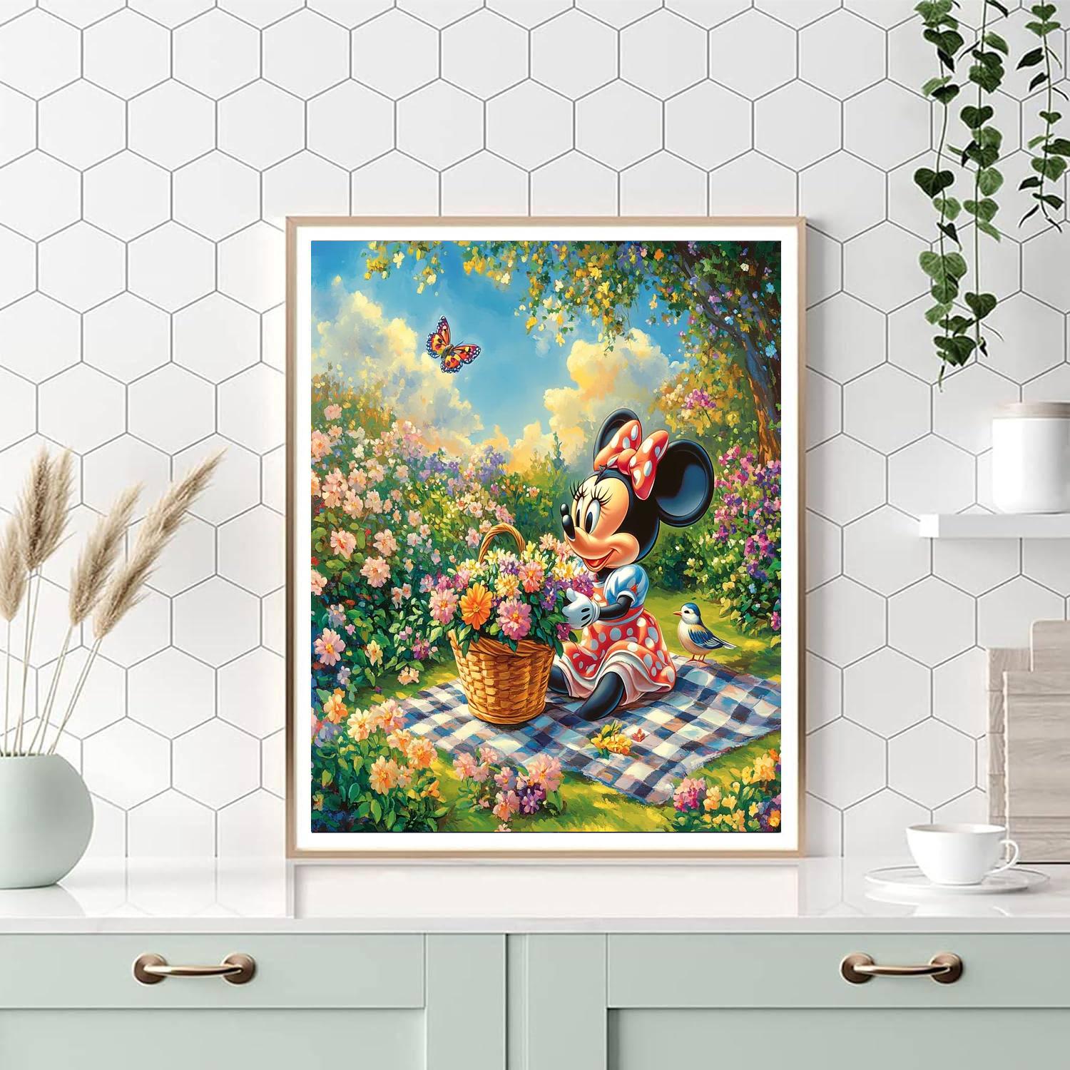 Minnie Mouse Garden Picnic painting number kit