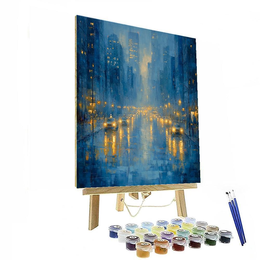 Claude Monet Inspired Foggy Citylights painting number kit
