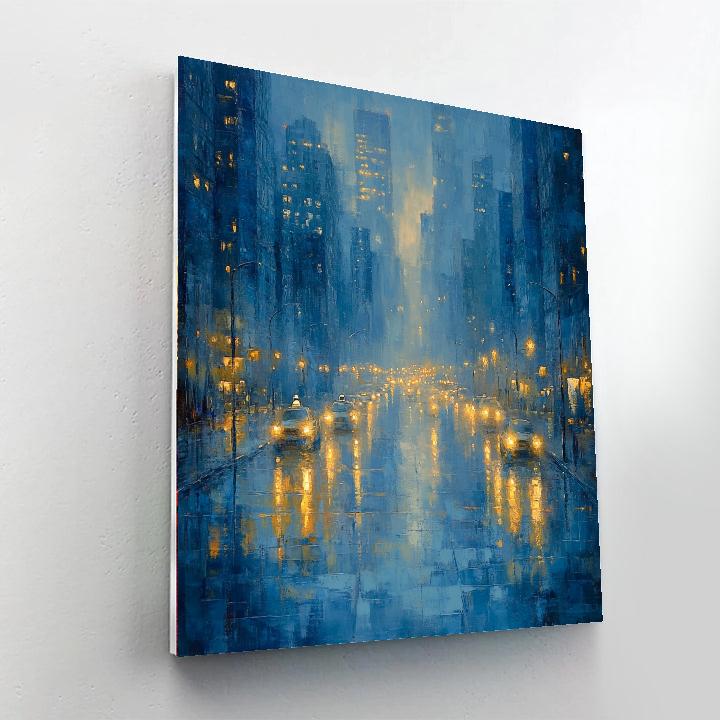 Claude Monet Inspired Foggy Citylights painting number kit