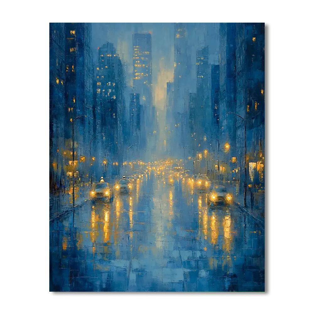 Claude Monet Inspired Foggy Citylights painting number kit