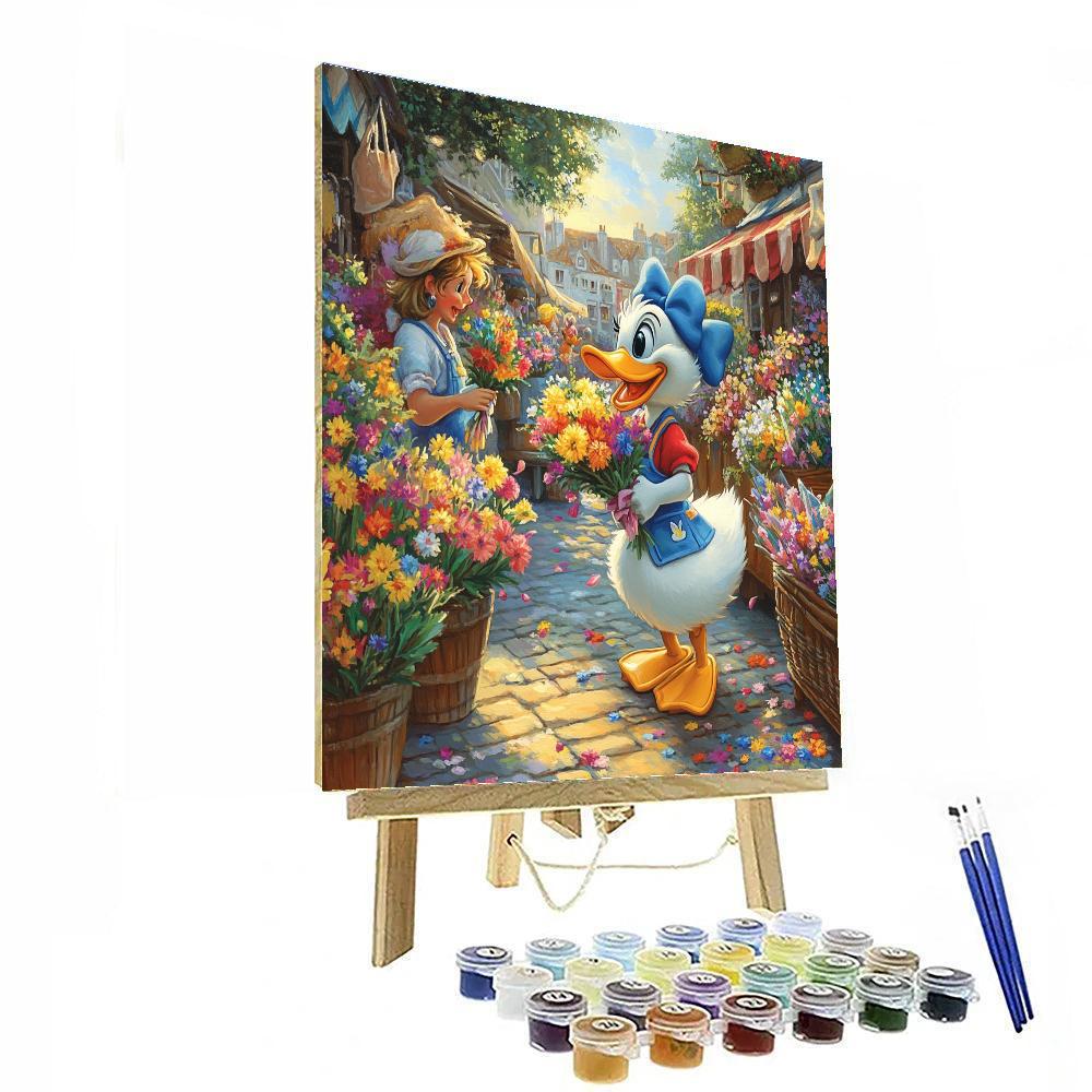 Daisy Duck Flower Market Numbered painting kits