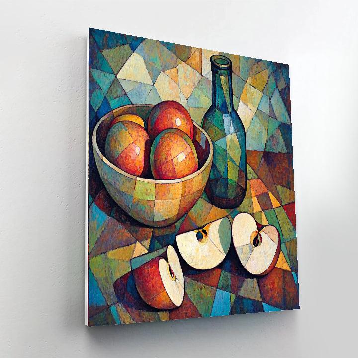 Pablo Picasso Inspired Cubist Still Life With Fruit Paint by numbers art