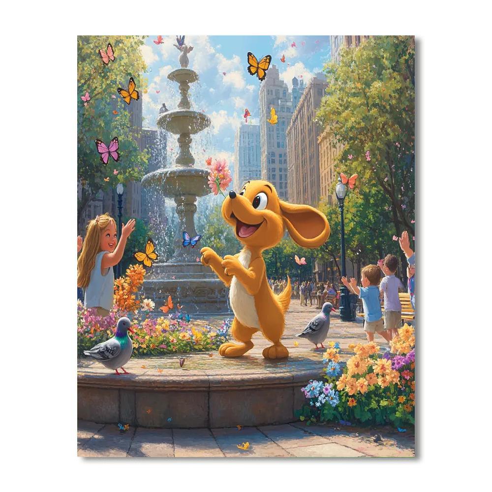 Pluto Park Patrol Painting by numbers kit