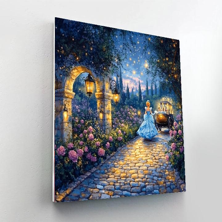 Cinderella Midnight Carriage paint by color