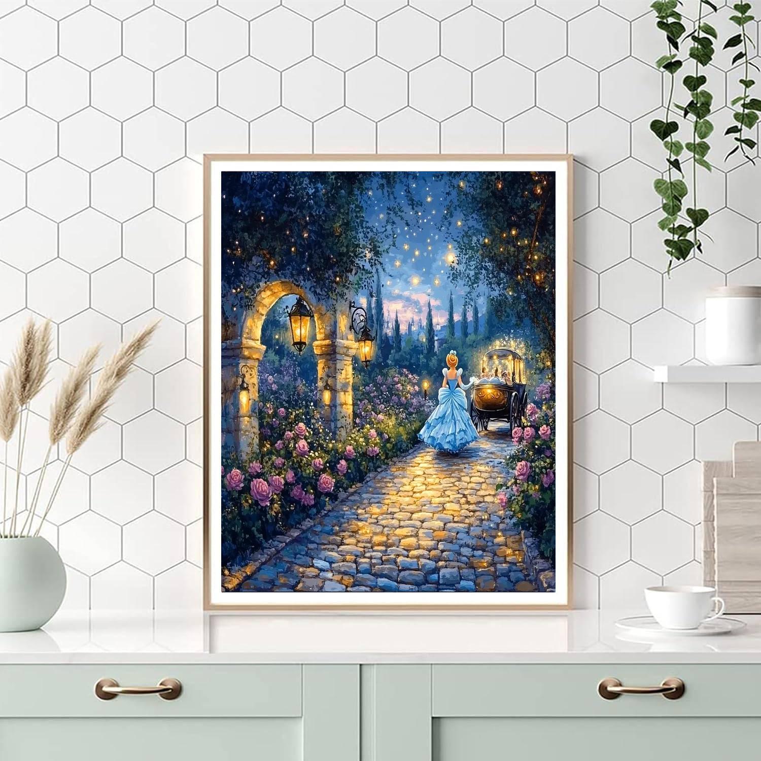 Cinderella Midnight Carriage paint by color