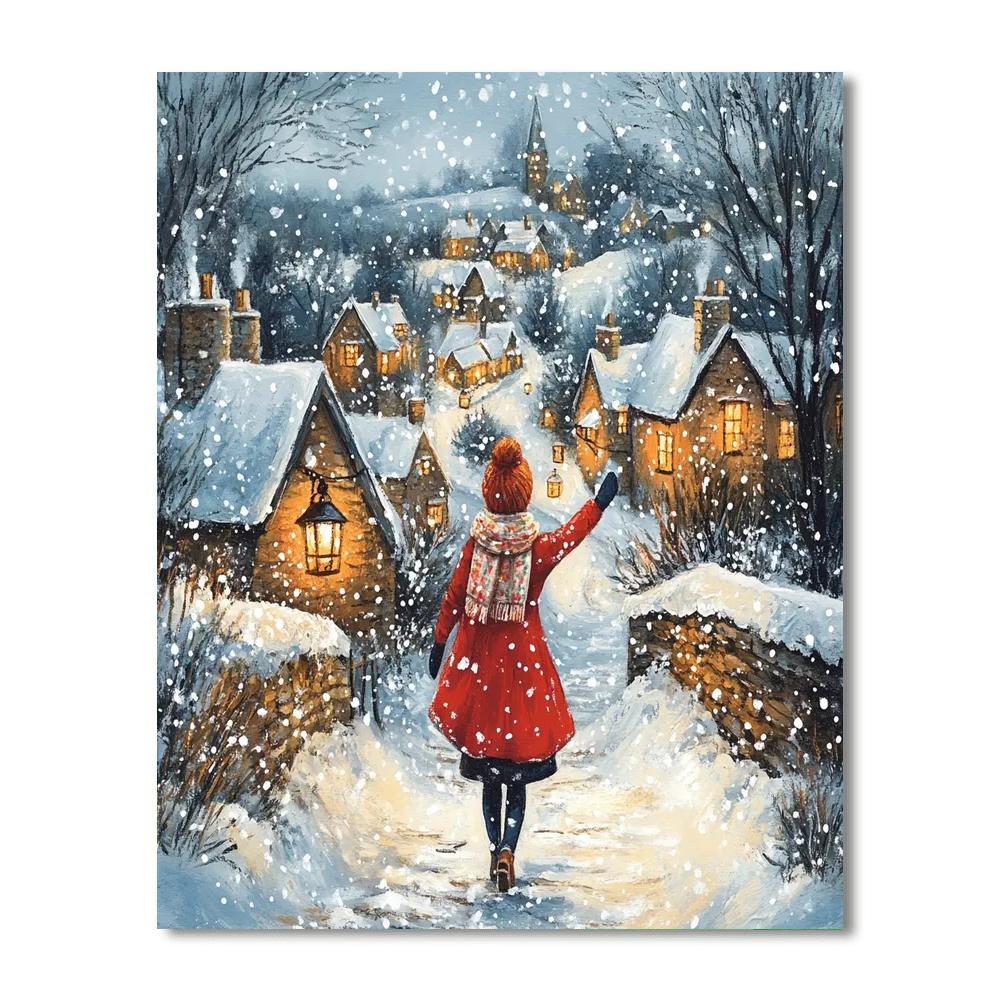 Anna Cozy Winter Walk paint by number