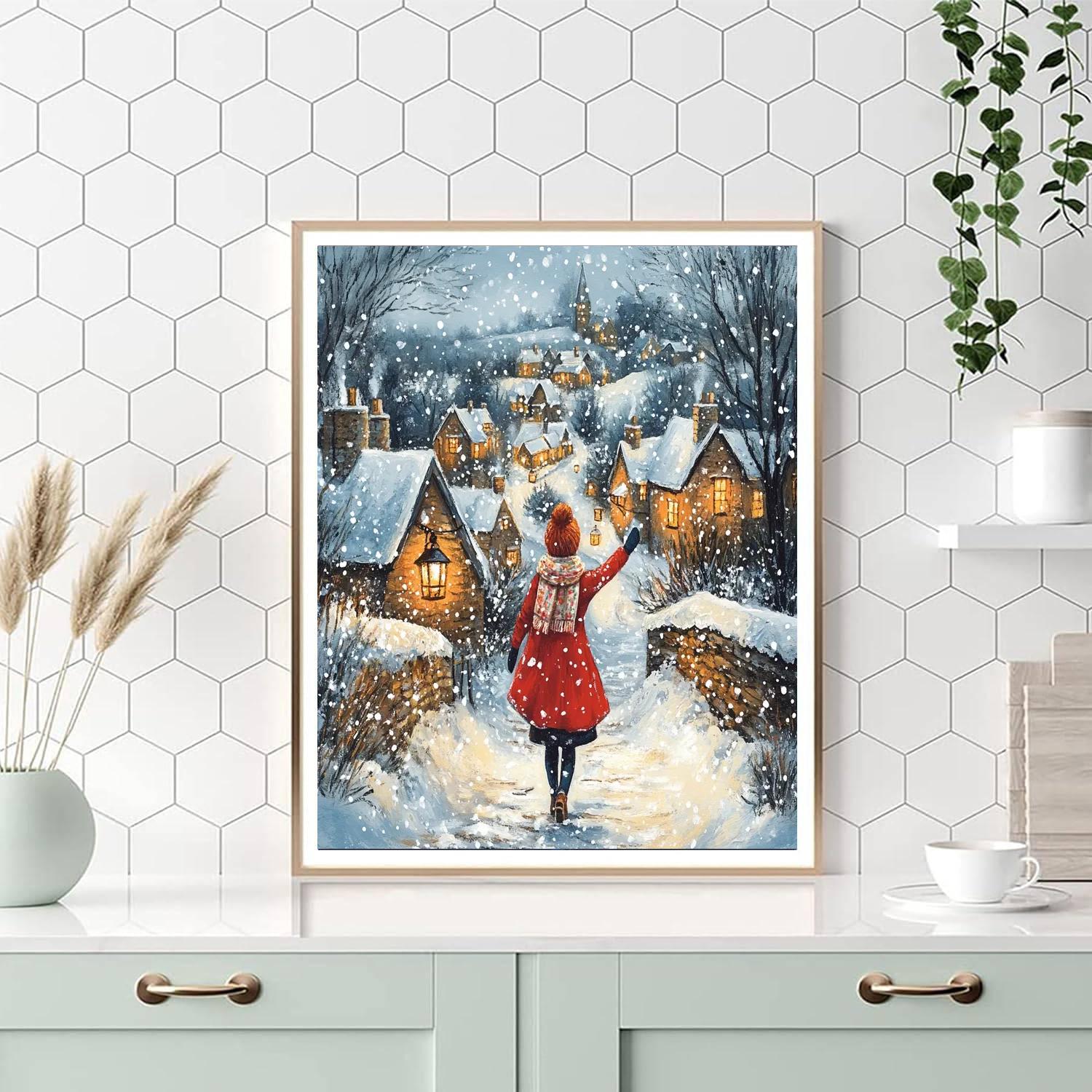 Anna Cozy Winter Walk paint by number