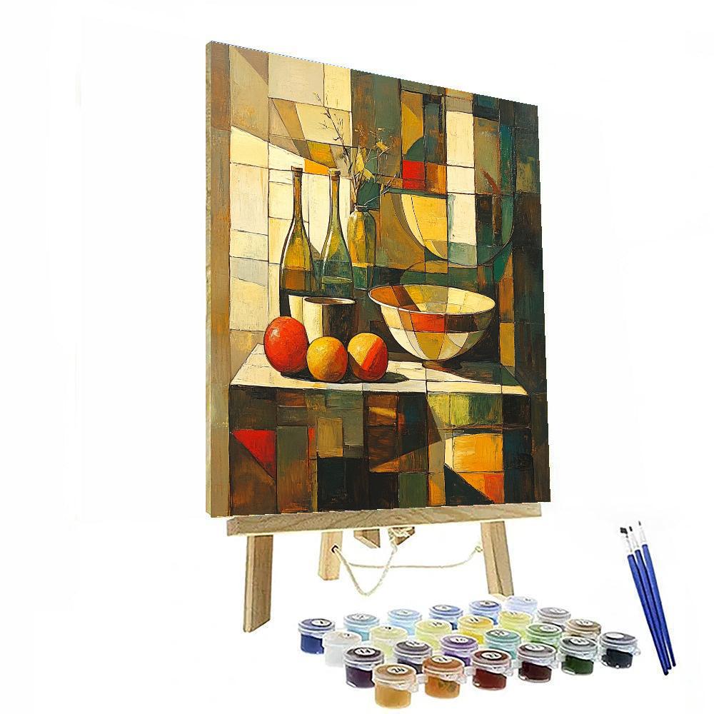 Paul Cezanne Inspired Still Life With Bread And Wine Paint by numbers art