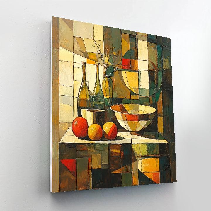 Paul Cezanne Inspired Still Life With Bread And Wine Paint by numbers art